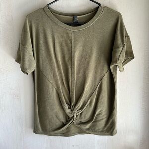 5 for $10 Alya Knit Top in Olive Green